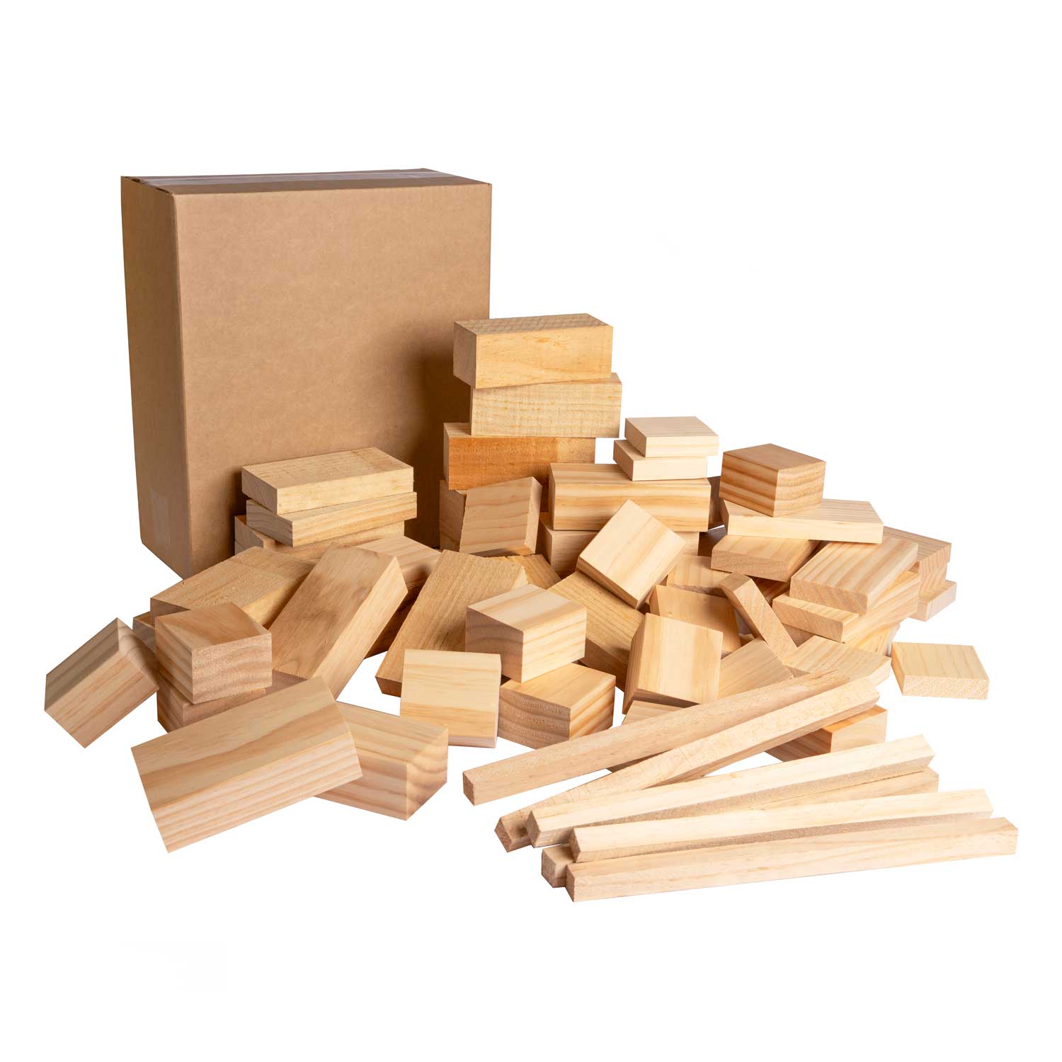 Box of Untreated Wood Blocks