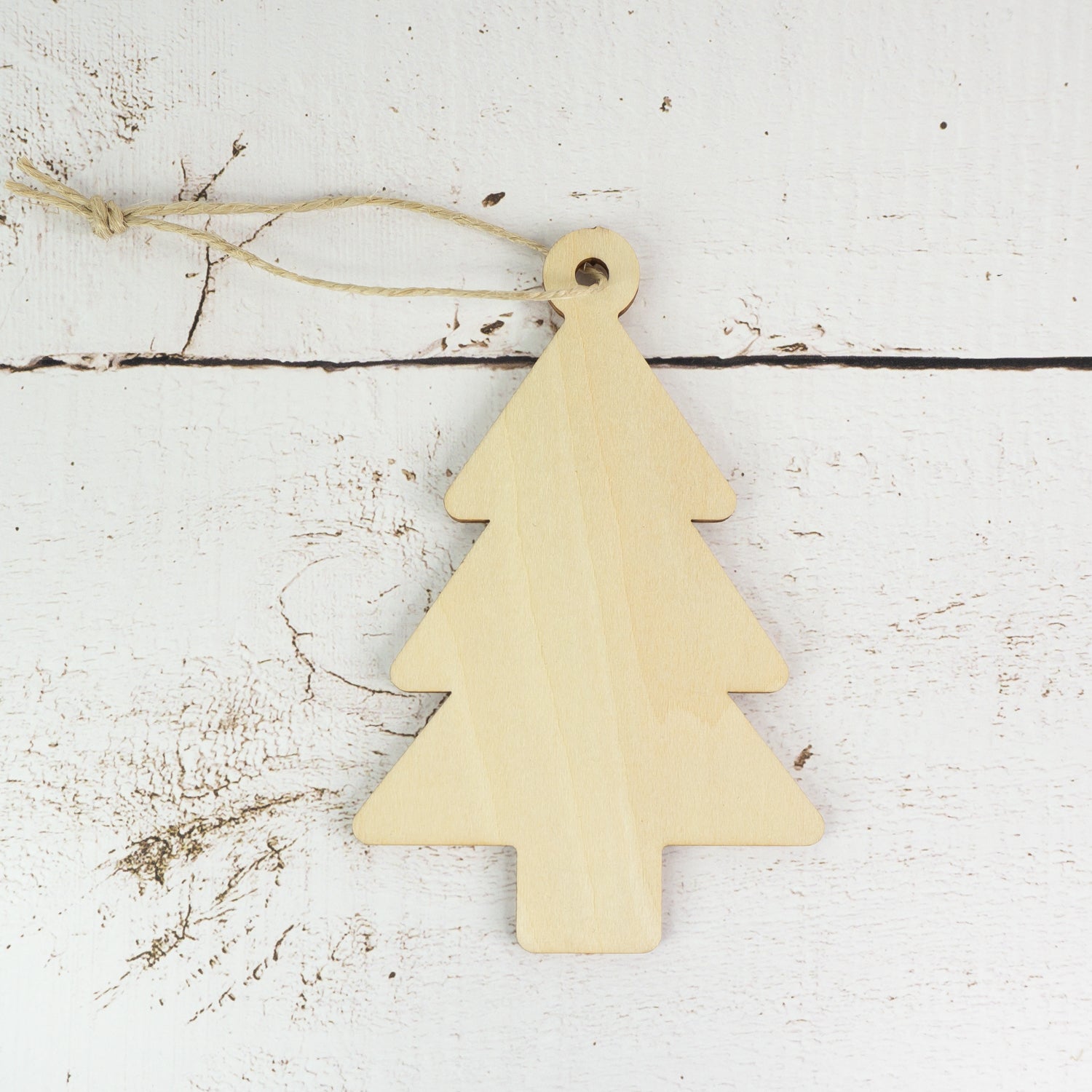 Christmas Wooden Ornament - Tree - Pack of 10